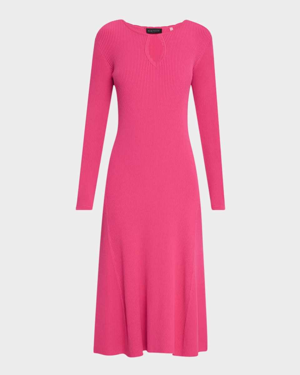 The Belinda Cutout Ribbed Midi Sweater Dress